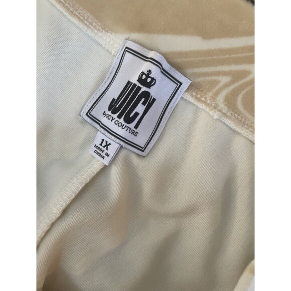 Juicy Couture Leggings Sweatpants Womens 1X Plus Cream Lounge PJ Pants Plus Size - Picture 4 of 9
